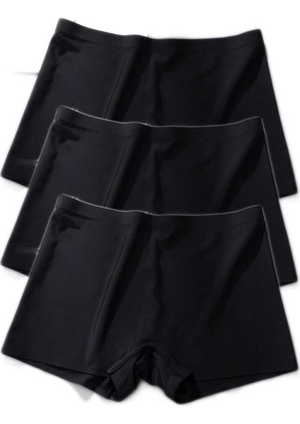 3 Adet Kadın Dikişsiz Görünmez Iz Yapmaz Mini Şort Boxer Siyah fiyatları