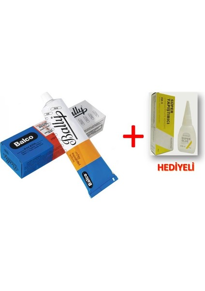 Balco Süper B.tüp 150 Gr. 3 Adet + Yapıştırıcı Hediyeli