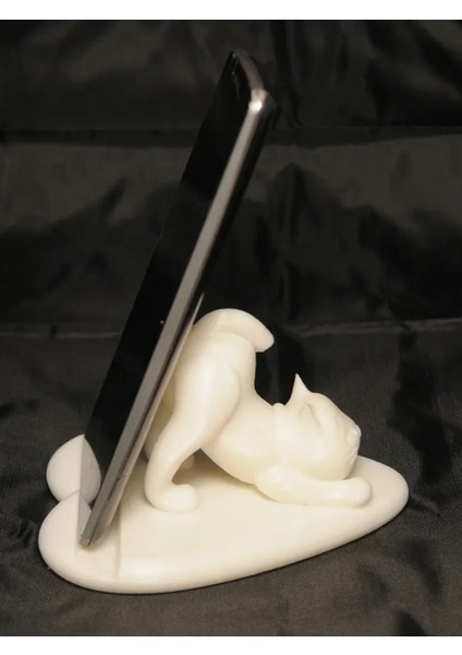 10CM X12CM Kedi Figürlü Telefon Standı – Sevimli ve Dekoratif Masa Üstü Tutucu