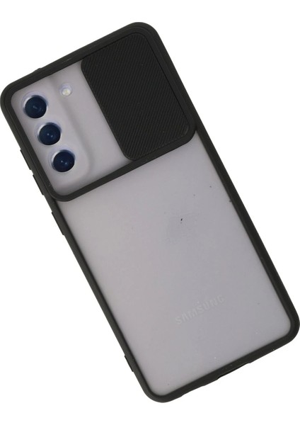 Samsung Galaxy S21 Fe Kılıf Palm Buzlu Kamera Sürgülü Silikon - Siyah Drstr modelleri