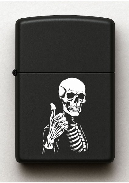 Kuru Kafa Desenli Kişiye Özel Isimli Siyah Benzinli Metal Çakmak 3 fiyatları