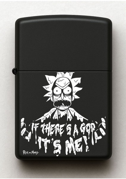 Rick And Morty Toxic Rick Desenli Kişiye Özel Isimli Siyah Benzinli Metal Çakmak fiyatları