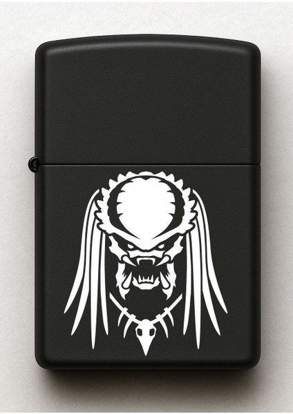 Predator Desenli Kişiye Özel Isimli Siyah Benzinli Metal Çakmak fiyatları