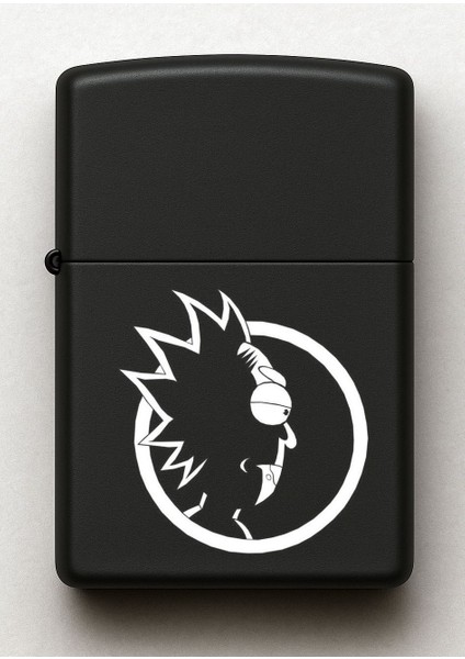 Rick And Morty Grandpa Rick Desenli Kişiye Özel Isimli Siyah Benzinli Metal Çakmak fiyatları