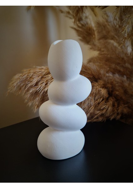 Taş Görünümlü Dekoratif Vazo & Dekoratif Obje 13*6 cm