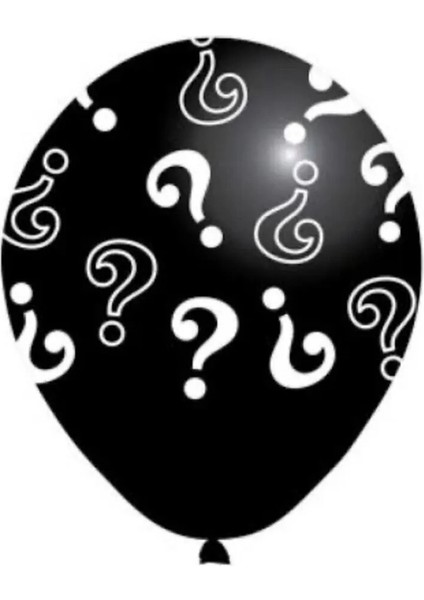 Konfetili Cinsiyet Balonu 18'' 45 cm Siyah Cinsiyet Partisi modelleri