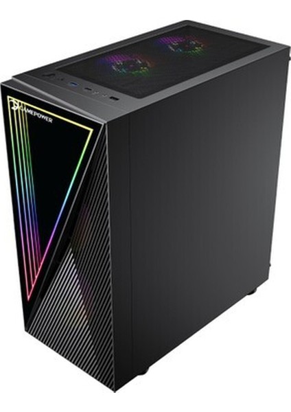 Ravadin Atx 3* Argb Infinity Fan Temperli Cam 500W 80+ Bronze Dahili Psu Cam Gaming Rgb Kontrolcüsü Siyah Kasa