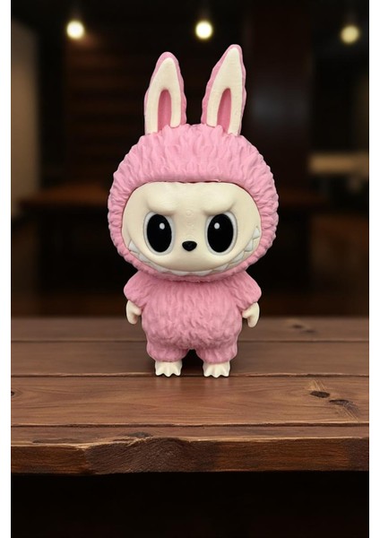 Labubu Figür - Pembe Labubu 13 cm