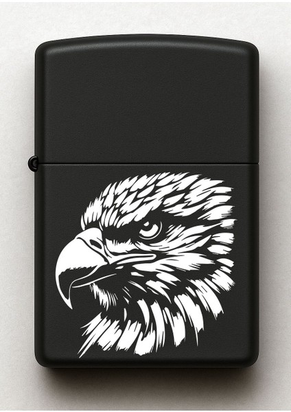 Kartal Desenli Kişiye Özel Isimli Siyah Benzinli Metal Çakmak fiyatları