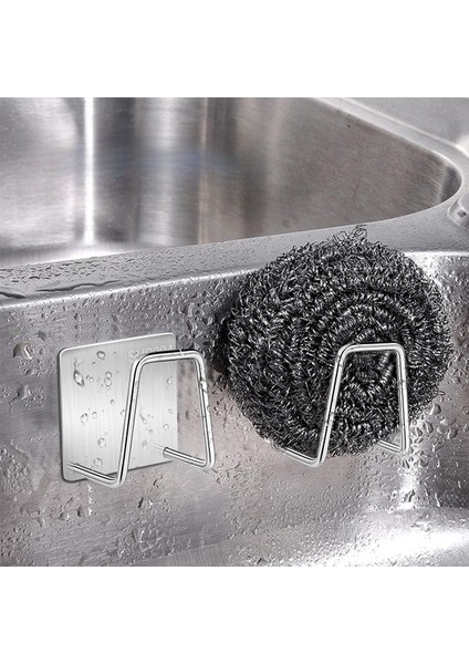Bulaşık Süngeri Tutacağı Yapışkanlı Paslanmaz Çelik Bulaşık Sünger Tutucu Askı 2 Adet M- Sng1 fiyatları