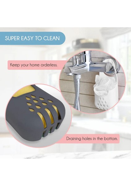 Asılabilir Silikon Bulaşık Süngerlik Evye Üstü Süngerlik Düzenleyici Askılı Süngerlik 1 Adet M- 125 modelleri