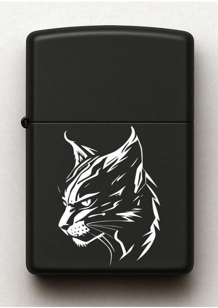 Kedi Desenli Kişiye Özel Isimli Siyah Benzinli Metal Çakmak fiyatları