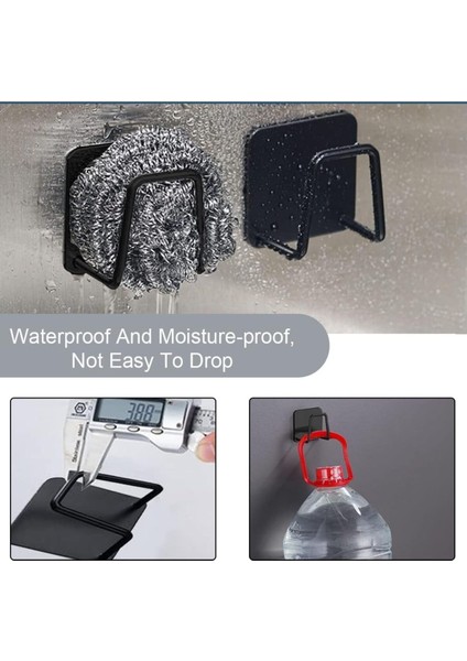 Bulaşık Süngeri Tutacağı Paslanmaz Çelik Yapışkanlı Sünger Tutucu Çok Amaçlı Askı 2 Adet M- Sng1