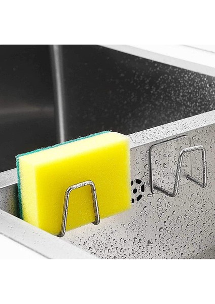 Bulaşık Süngeri Tutacağı Yapışkanlı Çok Amaçlı Askı Paslanmaz Bulaşık Sünger Tutucu 2 Adet M- Sng1 fırsatları
