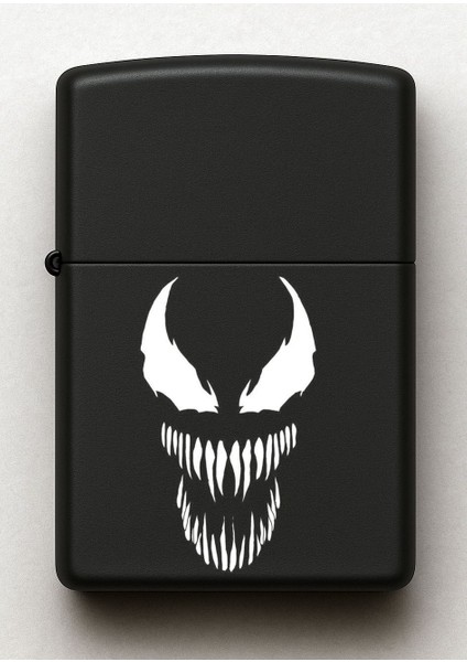Venom Desenli Kişiye Özel Isimli Siyah Benzinli Metal Çakmak 2 fiyatları