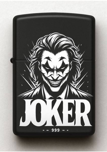 Joker Desenli Kişiye Özel Isimli Siyah Benzinli Metal Çakmak fiyatları