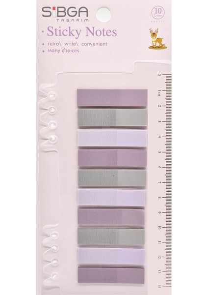 Şeffaf Renkli Postit Post-It Post It. Kitap Ayracı Ayraç Postit Sticker Not Kağıdı 200 Yaprak