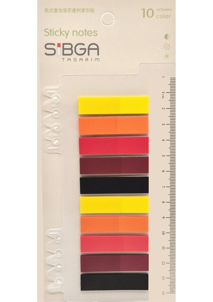 Şeffaf Renkli Postit Post-It Post It. Kitap Ayracı Ayraç Postit Sticker Not Kağıdı 200 Yaprak