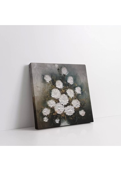 Beyaz Güller Kanvas Tablo fiyatları