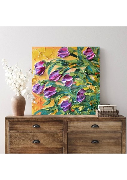 Salkım Mor Çiçekler Kanvas Tablo modelleri