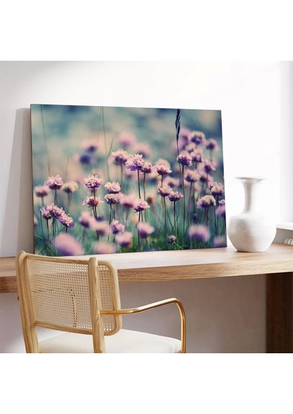 Mor Çiçek Tarlası Kanvas Tablo modelleri