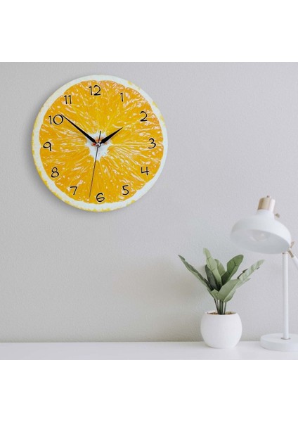 Renkli Ahşap Yuvarlak Mutfak Duvar Saati, Dekoratif ve Şık Tasarım