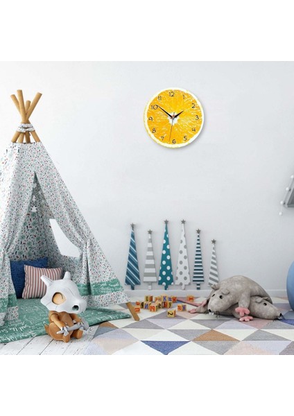 Renkli Ahşap Yuvarlak Mutfak Duvar Saati, Dekoratif ve Şık Tasarım indirimleri