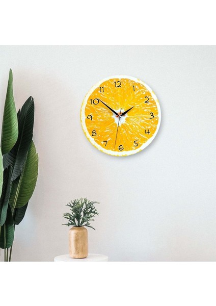 Renkli Ahşap Yuvarlak Mutfak Duvar Saati, Dekoratif ve Şık Tasarım