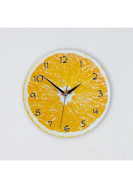 Renkli Ahşap Yuvarlak Mutfak Duvar Saati, Dekoratif ve Şık Tasarım