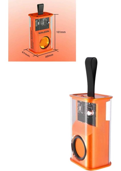 Ses Bombası Mini Işıklı Taşınabilir Bluetooth Speaker Hoparlör