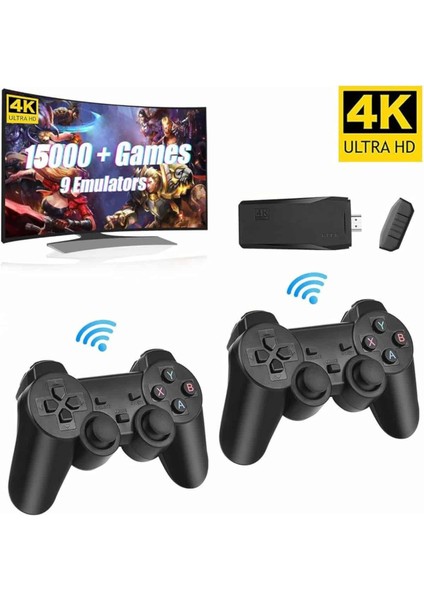 Retro Game Stick Çift Kol Kablosuz Atari Oyun Konsolu 2.4g Uyumlu