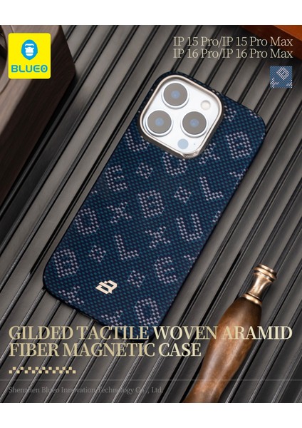 iPhone 16 Pro Uyumlu Magsafe Özellikli Orijinal Karbon Gilded Tactile Aramid Fiber İnce Slim Kılıf indirimleri