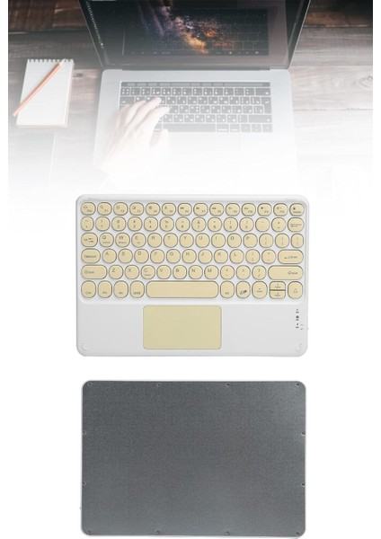 Touchpad Tüm Cihazlara Uyumlu Bluetooth Klavye Touchpad Slim Kablosuz Wifi Q Klavye
