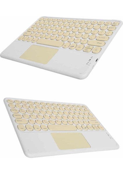 Touchpad Tüm Cihazlara Uyumlu Bluetooth Klavye Touchpad Slim Kablosuz Wifi Q Klavye