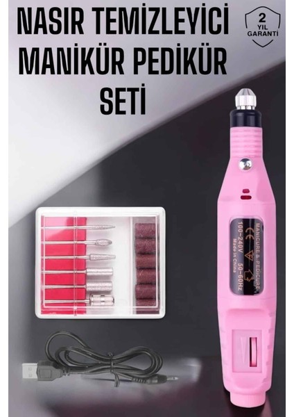 Protez Tırnak Manikür ve Pedikür Seti Elektrikli