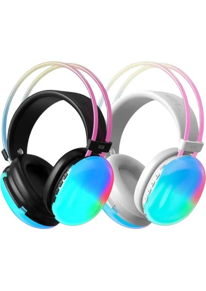 Kablosuz Bluetooth Kulaklık Rgb Işıklı Kulak Üstü 5.3 Bluetooth Bağlantılı