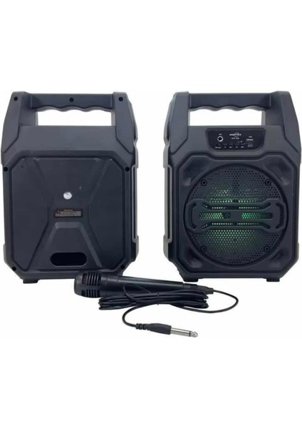 Karaoke Mikrofonlu Fm Radyolu Bluetooth Hoparlör Yüksek Ses Kaliteli