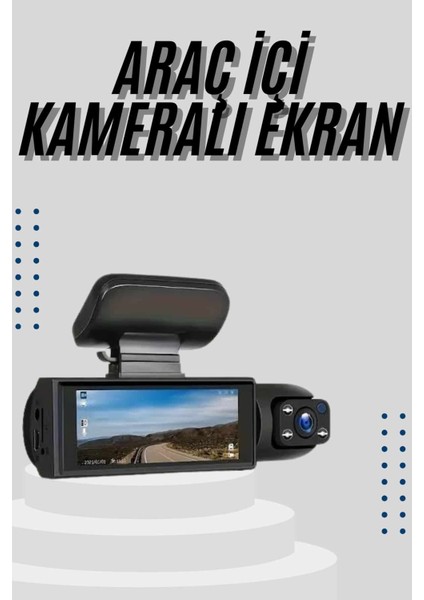 Çift Kameralı Wifi Gps Araç Kamerası Ön ve Arka Kameralı