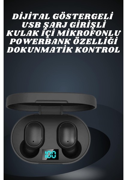 Çift Kulaklık Kampanyası Dokunmatik Kontrol Kulak Içi Yüksek Ses Kaliteli Mikrofonlu