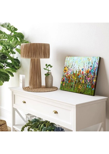 Soyut Kalın Çiçekler Kanvas Tablo modelleri