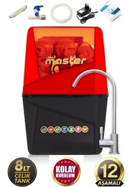 Piksel Aqua Master 12 Aşamalı Pompalı Master Membranlı Alkali Su Arıtma Cihazı