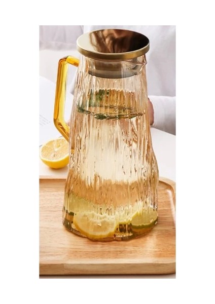 Çelik Kapaklı Cam Sürahi 1800 ml