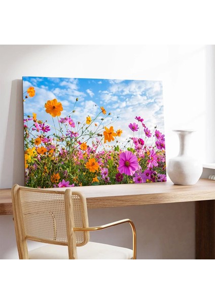 Rengarenk Çiçek Tarlası Kanvas Tablo modelleri