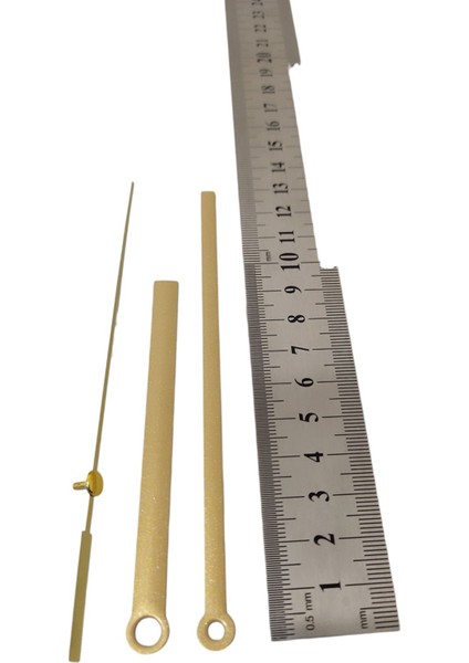 Sessiz Duvar Saat Mekanizması 22 mm Askı, Akrep, Yelkovan, Saniye, Sarı Renk