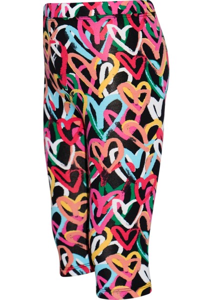 Graffiti Hearts Kız Çocuk Baskılı Diz Altı Tayt Kapri fiyatları
