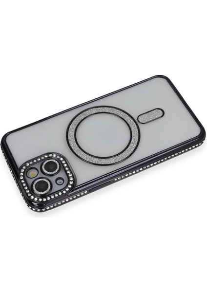 Iphone 14 Kılıf Joke Simli Magneticsafe Kılıf - Siyah Drstr fiyatları