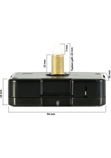 Beyaz Quartz Saat Mekanizması 22 mm Seti, Akrep, Yelkovan ve Saniye ile Askısız fiyatları