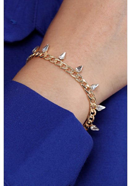 Altın Kaplama Zirkon Taşlı Bileklik