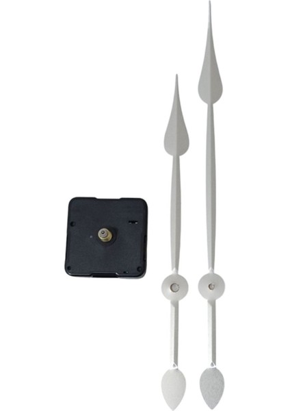 Sessiz Duvar Saati Mekanizması, 22 mm Şaft, 60-80 cm Uzunluk, Gri Renk