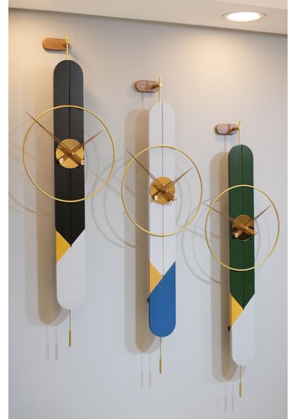 Siyah-Gri Modern Metal Lake Duvar Saati, Şık ve Dekoratif Tasarım indirimleri